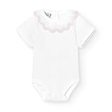 BABIDU Body Bebé Manga Corta Algodón 100%, Body Bebé Recien Nacido Con Cuello Volante Bolillo, Tejido Transpirable Suave y Hipoalergénico Piel Sensible, Ropa Bebé Niño y Niña Unisex, Basicos Verano