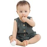 HAHASHOW Mono Verano Ropa Bebe Unisexo 100% Algodón Verde 3-6 Meses