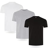 FM London Pack de 3/5 Camisetas Ricas en Algodón para Hombre, Entalladas