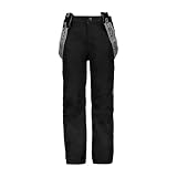 CMP Salopette para niños, Negro, 152 | Impermeable y Transpirable, WP 10.000, Ajuste Flexible, Tirantes Desmontables, Protección Total para Nieve y Frío