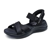 Skechers Ultra Flex 3.0-Never Netter Hands Free Slip-ins, Sandalia Mujer, Black Mesh/Gore, 39 EU