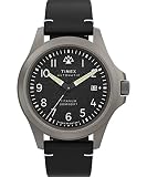 Expedition North® TW2V54000 Reloj automático de Titanio de 41 mm con Correa de Cuero ecológico, Gris