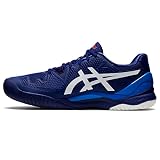 Asics Resolution 8 Zapatillas de Tenis para Cortos Rápidos para Hombre Blanco Azul, Azul y Blanco, 49 EU
