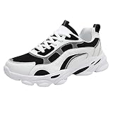 SHOBDW Zapatillas para Correr Mujer De Running con Cordones Deportivas Blancas Sandalias Baratas Deporte Verano Casa Colores Altas Deportes Deportivos Zapatilla Casual